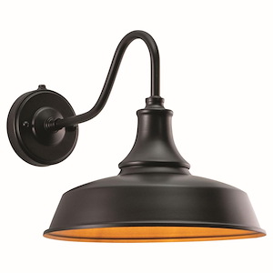 Dorado 1-Light Outdoor Wall Sconce in Farmhouse and Barn Style 11.5 Inches Tall and 12 Inches Wide