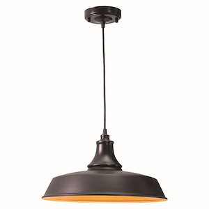 Dorado 1-Light Outdoor Pendant in Farmhouse and Barn Style 8.5 Inches Tall and 15 Inches Wide - 1073742