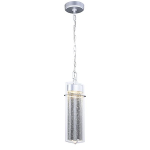 Logan 1-Light Outdoor Pendant in Contemporary and Cylinder Style 16.75 Inches Tall and 5.5 Inches Wide - 1149739