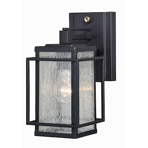 Hyde Park 1-Light Outdoor Wall Sconce in Mission and Lantern Style 11 Inch Tall and 5.25 Inches Wide