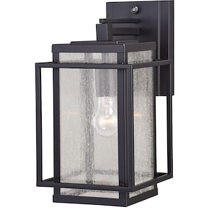 Hyde Park 1-Light Outdoor Wall Sconce in Mission and Lantern Style 14 Inches Tall and 7.25 Inches Wide