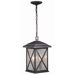 Maxwell 3-Light Outdoor Pendant in Transitional and Lantern Style 15 Inches Tall and 9 Inches Wide