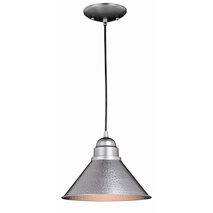 Outland 1-Light Outdoor Pendant in Farmhouse and Barn Style 7.5 Inches Tall and 10 Inches Wide