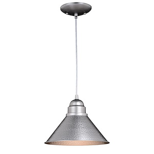 Outland 1-Light Outdoor Pendant in Farmhouse and Barn Style 7.5 Inches Tall and 10 Inches Wide