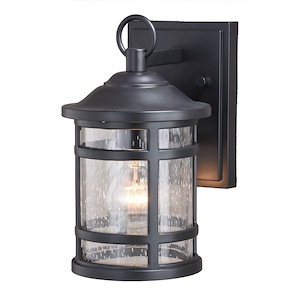 Southport 1-Light Outdoor Wall Sconce in Transitional and Cylinder Style 9.5 Inches Tall and 5.5 Inches Wide - 1074028