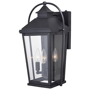 Lexington 3-Light Outdoor Wall Sconce in Traditional and Lantern Style 17.25 Inches Tall and 9.5 Inches Wide - 1050514