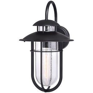 Bar Harbor 1-Light Outdoor Wall Sconce in Coastal and Lantern Style 16 Inches Tall and 9.5 Inches Wide