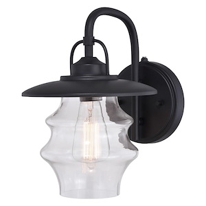 Glenn 1-Light Outdoor Wall Sconce in Coastal and Lantern Style 12.5 Inches Tall and 8.75 Inches Wide - 1073789