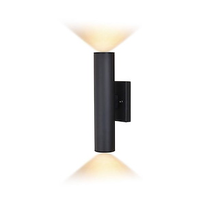 Chiasso 2-Light Outdoor Wall Sconce in Contemporary and Cylinder Style 14.25 Inches Tall and 4.5 Inches Wide - 1050474