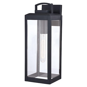 Kinzie 1-Light Outdoor Wall Sconce in Transitional and Rectangular Style 16.75 Inches Tall and 6 Inches Wide