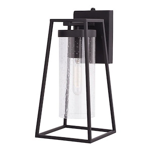 Nash 1-Light Outdoor Wall Sconce in Transitional and Rectangular Style 13.75 Inches Tall and 6.5 Inches Wide