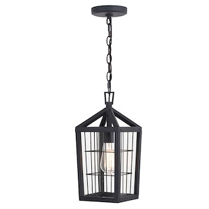 Gage 1-Light Outdoor Pendant in Farmhouse and Rectangular Style 14.5 Inches Tall and 7 Inches Wide - 1050488