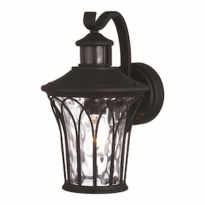 Abigail 1-Light Outdoor Motion Sensor in Traditional and Empire Style 12.25 Inches Tall and 7.5 Inches Wide