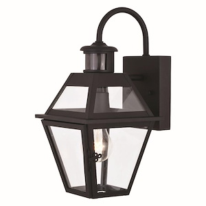 Nottingham 1-Light Outdoor Motion Sensor in Transitional and Empire Style 14.25 Inches Tall and 7 Inches Wide