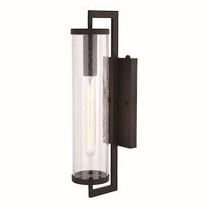 Morgan Park 1-Light Outdoor Wall Sconce in Contemporary and Cylinder Style 20 Inches Tall and 4.25 Inches Wide
