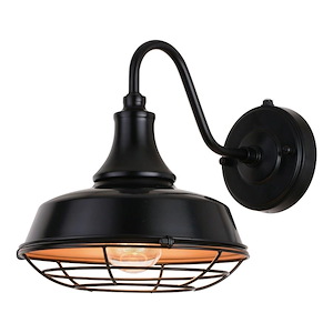 Dorado 1-Light Outdoor Wall Sconce in Industrial and Barn Style 10.25 Inches Tall and 9 Inches Wide - 1073748