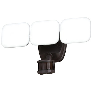 Theta - 33W 3 LED Outdoor Motion Sensor Flood Light In Contemporary Style-7.75 Inches Tall and 14 Inches Wide