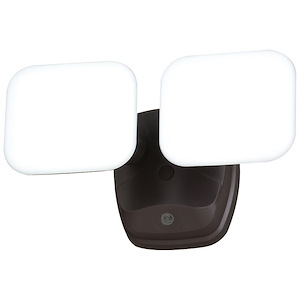 Theta - 24W 2 LED Outdoor Security Light In Contemporary Style-5.25 Inches Tall and 10 Inches Wide