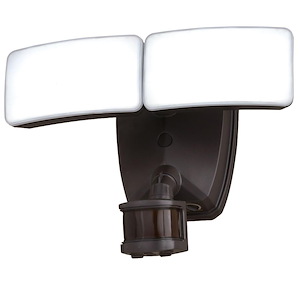 Zeta - 30W 2 LED Outdoor Motion Sensor Flood Light In Contemporary Style-8 Inches Tall and 11.5 Inches Wide