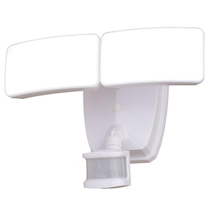 Zeta - 32W 2 LED Outdoor Motion Sensor Flood Light In Contemporary Style-8 Inches Tall and 11.5 Inches Wide