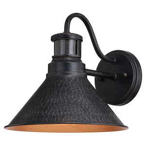 Outland - 1 Light Outdoor Motion Sensor Wall Mount In Farmhouse Style-9.5 Inches Tall and 10 Inches Wide