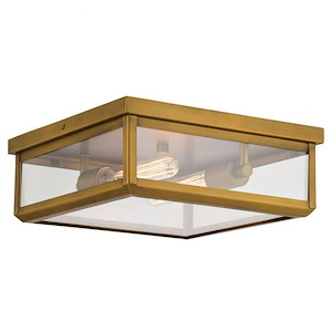 Kinzie - 2 Light Outdoor Flush Mount In Contemporary Style-4.5 Inches Tall and 12 Inches Wide - 1299147