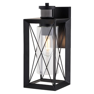 Milton - 1 Light Outdoor Motion Sensor Wall Mount-14 Inch Tall and 6 Inch Wide