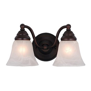 Standford 2-Light Bathroom Light in Traditional Style 7 Inches Tall and 13 Inches Wide
