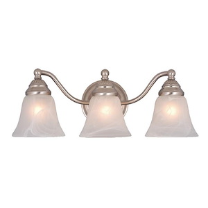 Standford 3-Light Bathroom Light in Traditional Style 7 Inches Tall and 19 Inches Wide