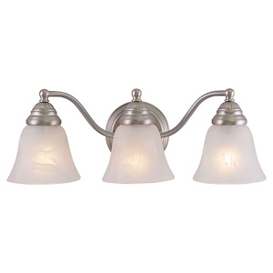 Standford 3-Light Bathroom Light in Traditional Style 7 Inches Tall and 19 Inches Wide - 1074031