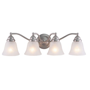 Standford 4-Light Bathroom Light in Traditional Style 7 Inches Tall and 26 Inches Wide - 1074032