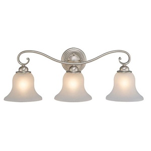 Monrovia 3-Light Bathroom Light in Transitional Style 9.25 Inches Tall and 26 Inches Wide