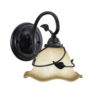 Vine 1-Light Bathroom Light in Rustic Style 9.25 Inches Tall and 7.5 Inches Wide - 1333995