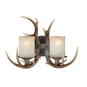 Yoho 2-Light Wall Sconce in Rustic Style 12.5 Inches Tall and 16.75 Inches Wide - 430897