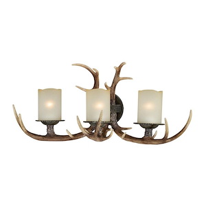 Yoho 3-Light Bathroom Light in Rustic Style 13 Inches Tall and 27.75 Inches Wide - 431046
