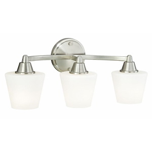 Calais 3-Light Bathroom Light in Transitional Style 9 Inches Tall and 20 Inches Wide