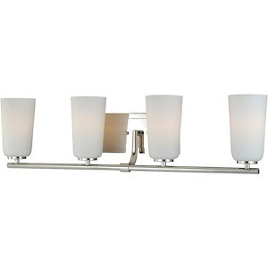 Napa 4-Light Bathroom Light in Contemporary Style 8.75 Inches Tall and 31.25 Inches Wide