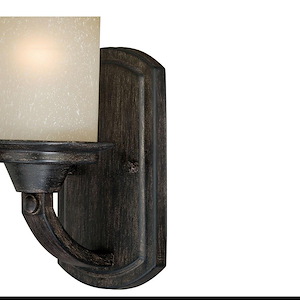 Halifax 1-Light Bathroom Light in Rustic Style 9.75 Inches Tall and 5 Inches Wide