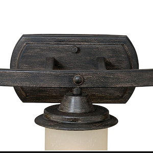Halifax 3-Light Bathroom Light in Rustic Style 8.75 Inches Tall and 22.5 Inches Wide