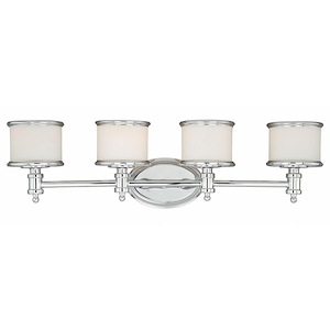 Carlisle 4-Light Bathroom Light in Transitional Style 8 Inches Tall and 30.25 Inches Wide