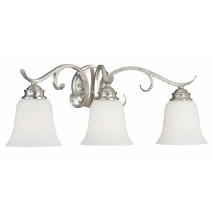 Hartford 3-Light Bathroom Light in Transitional Style 9 Inches Tall and 23.5 Inches Wide