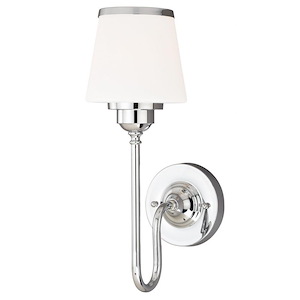 Kelsy 1-Light Bathroom Light in Transitional Style 16 Inches Tall and 6 Inches Wide