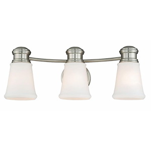Malie 3-Light Bathroom Light in Transitional Style 8.25 Inches Tall and 21.75 Inches Wide - 515623