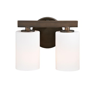 Glendale 2-Light Bathroom Light in Transitional Style 8 Inches Tall and 9.75 Inches Wide