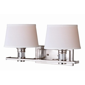 Ritz 2-Light Bathroom Light in Transitional Style 9 Inches Tall and 17.5 Inches Wide - 1152152