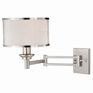 Polk 1-Light Sensor Wall Sconce in Industrial Style 11.5 Inches Tall and 10 Inches Wide