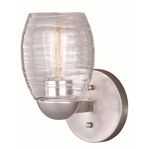 Isley 1-Light Bathroom Light in Transitional Style 9 Inches Tall and 5.25 Inches Wide