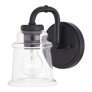 Toledo 1-Light Bathroom Light in Industrial and Jar Style 8.25 Inches Tall and 5.25 Inches Wide - 1050530