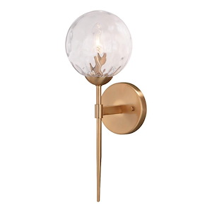 Olson 1-Light Wall Sconce in Mid-Century Modern and Globe Style 16.5 Inches Tall and 6 Inches Wide - 1050522