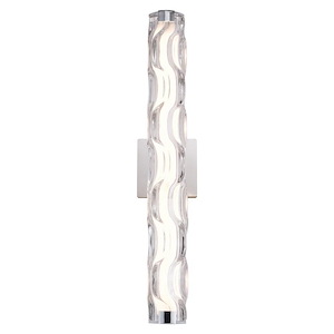 Marseille 1-Light Bathroom Light in Contemporary and Cylinder Style 4.75 Inches Tall and 24 Inches Wide